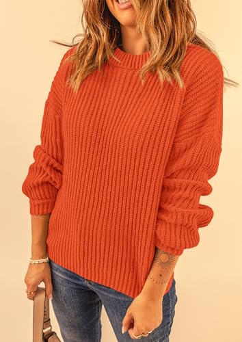 PRETTYGARDEN Fall Sweaters for Women 2025 Fashion Long Sleeve Casual Ribbed Knit Winter Clothes Pullover Jumper Tops