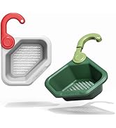 MIUSKATL 2 Pcs Swan Kitchen Sink Drain Basket, Stretchable Sink Corner Strainer, Triangle Sink St...