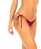 THE MESH KING Coqueta Sexy Teeny Mini Brazilian Bikini Thong Swimsuit Bottom Swimwear Navy