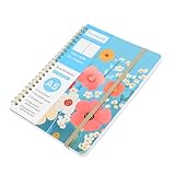 Generic ノートブック 花柄 リング製本 罫線入りページ 仕事 勉強 日記 プランニングに