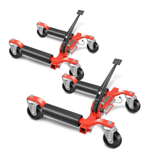 Crics mécaniques pour roues de voiture DNA Motoring, rollers de positionnement 567 kg x2