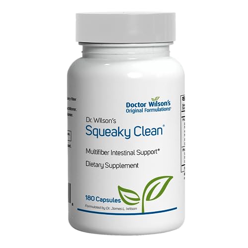 Dr. Wilson’s Squeaky Clean Gut and Digestive Support with Fiber, probiotics, enzymes and More 180 Capsules