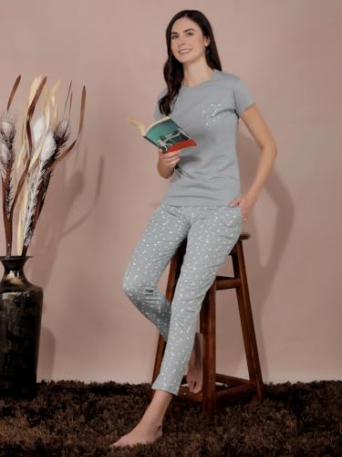 Image of Dollar Missy Women's Combed Cotton T-Shirt Pyjama Night Suit