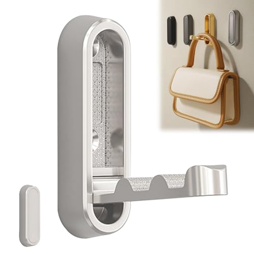 Daneohm Heavy Duty Wall Hooks - Silver Metal, Modern Design,
