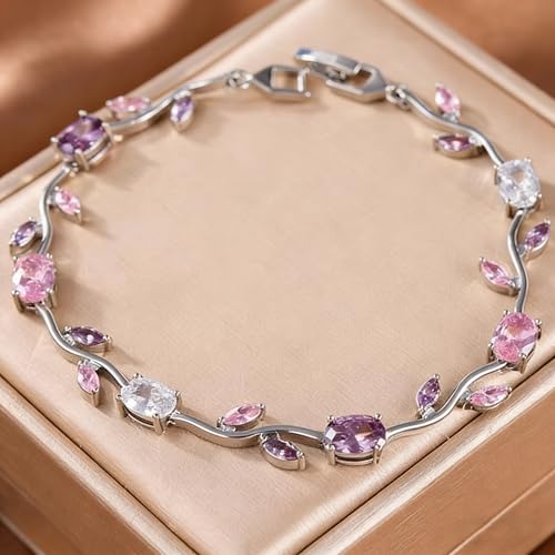 Image of SALTY Tulip Bracelet for Women Anti Tarnish | Fancy Floral Bracelet | Jewellery Gifts | Hand Band | Fashion Accessories for Girls | Minimal Jewelry Design | Gift for Rakhi | Gift for Diwali, Christmas, Marriage, Birthday