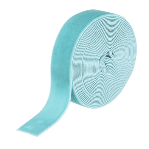 MECCANIXITY Ruban velours 1 Inch x 5 Yard face simple Blue