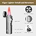 PIPITA Torch Lighter Windproof Cigar Lighter Jet Quad Flame Refillable Butane Cigarette Lighter with Punch (Without Butane Gas)