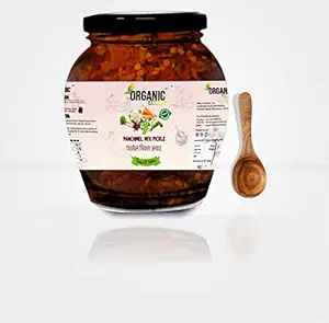 Natural Panchmel Pickle (Mixed Veg Aachar) Beetroot, Mooli, Matar Gajar, Gobhi, Shalgam ka Achar, Homemade Aachar with Neemwood spoon (350gm, Pack of 1)