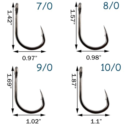 image for AGOOL Fishing Hooks Live Bait Hooks Saltwater Circle Hooks Stainless S