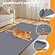 Kalolary Extra Große Katzenstreu Matte – Katzennapf Silikon Streumatte zur Streu-Kontrolle, weich für Katzenpfoten, wasserdicht & leicht zu reinigen (Grau, 130 x 65 cm)