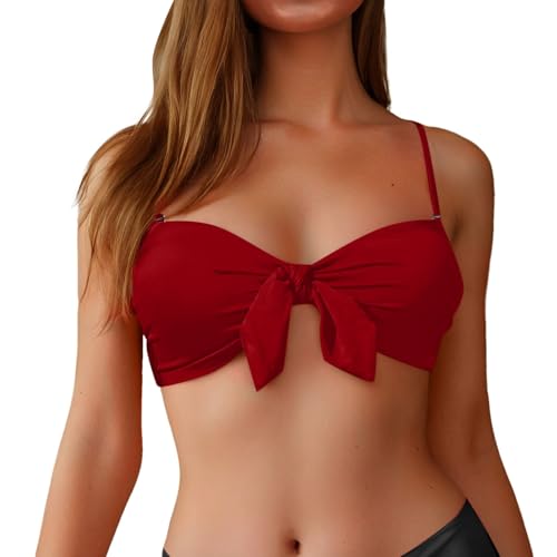Bikini Mujer con Relleno y Push Up   Top Bikini Mujer Biquinis Sexy Bikinis con Aros Bañadores Natacion Estampado Traje de Baño