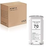 Aomya Compatible HPQ 70 Ink Cartridges Full Ink for HPQ70 Printhead C9404A C9405A C9406A C9407A Designjet Z2100 Z5200 Z3100 Z3200 (Gray)