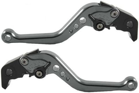 1 Pair Motorcycle Motor OEM Style CNC Aluminum Shorty Short Clutch & Brake Levers Gray Fit for KAWASAKI Z750 (not Z750S model) 2007-2011 (F-21/K-828)