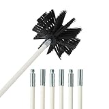 Forspero 12 Fuß Trockner Kanalreinigungsset Flusenentferner Bürste Synthetische Bürste Kopfbohrer Reinigungsbürste