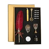 Sprinkle gold luxury retro feather pen dip calligraphy calligraphy pen writing ink 5 nib set station