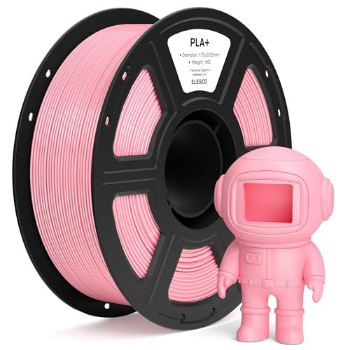 ELEGOO PLA+ Filament 1 75 mm Rosa 1 kg Hochfestes PLA Plus Filament-3D-Druckmaterialien Maßgenauigkeit +/- 0 02 mm 1-kg-Spule (2 2 lbs) für die Meisten 3D Printer