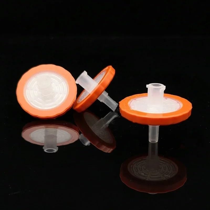 100 Pieces Disposable Microporous Syringe Filters - 13mm & 25mm PTFE Hydrophobic Membrane for Lab Filtration(13mm 0.00022mm)