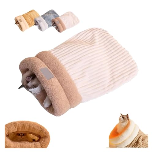 Gigoteuse d'hiver pour chat protégeant du froid - Lit isolant contre les courants d'air - 2