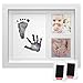 ONE WALL Baby Handprint Footprint Kit Newborn Babyprints Keepsake Photo Frame with Tempered Glass Included Safe Non-Toxic Ink Pad White, 1PCS