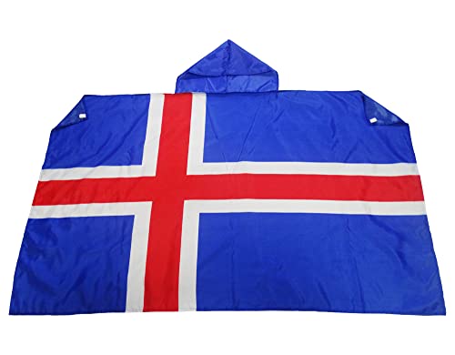 AZ FLAG, Iceland Body Flag, 3x5 Ft, Icelander Cap Flag, 100% Polyester with Inegrated Sleeves and Hood, Vivid Colors