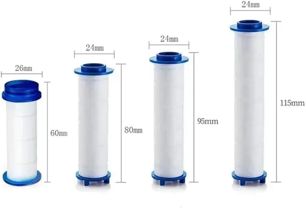 5pcs Universal Shower Head Filter Set - PP Cotton Water Purification Cartridge For Chlorine Removal&Skin Protection,Easy-Install(5pcs 6cm)
