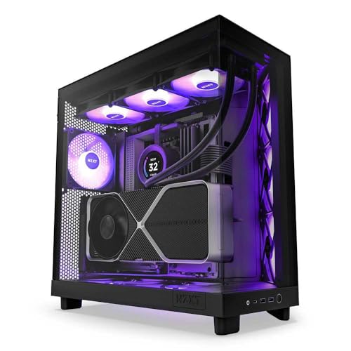 NZXT H6 Flow RGB Mid Tower Cristal Templado USB-C Negra