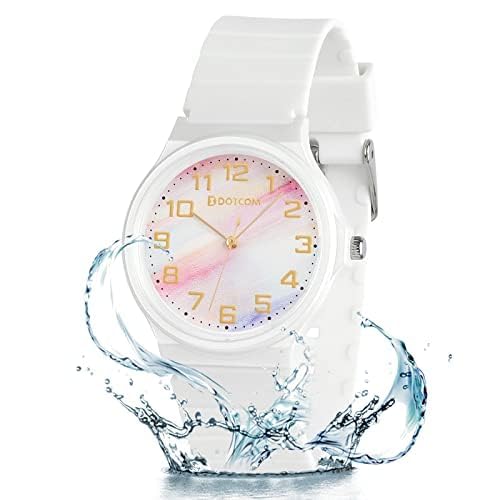 GUUMUXIN Montres pour Enfants pour garçons et Filles étanches analogiques à Quartz pour l'enseignement des Montres pour Adolescents, Cadeaux pour Enfants