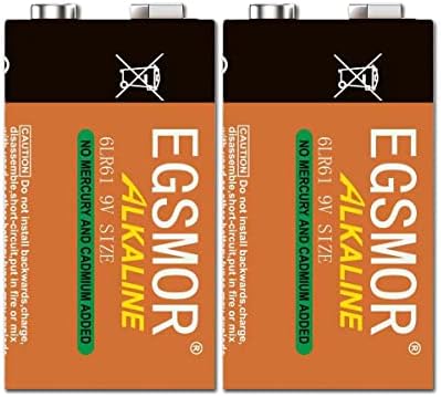 9 Volt Performance High-Performance Alkaline Batteries 6LR61 4 Pack 8 Pack 12 Pack 24 Pack 48 Pack 100 Pack, 5-Year Shelf Life,for Household,Office Devices and Business (2 Count 9V)