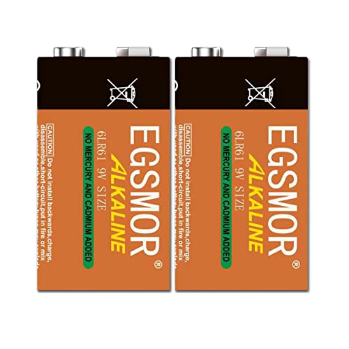 9 Volt Performance High-Performance Alkaline Batteries 6Lr61 4 Pack 8 Pack 12 Pack 24 Pack 48 Pack 100 Pack, 5-Year Shelf Life,For Household,Office Devices And Business (2 Count 9V) #TOP25