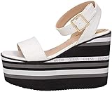sandalias guess mujer plataforma Primavera Verano Guess Sandalias Chanclas Mujer FAL03 Sandalia CU para Mujer Blanco 40 EU