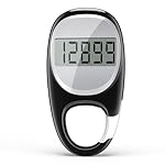 Simple Pedometer for Walking, Accurate Step Tracker with Carabiner, 3D Step Counter for Men Seniors