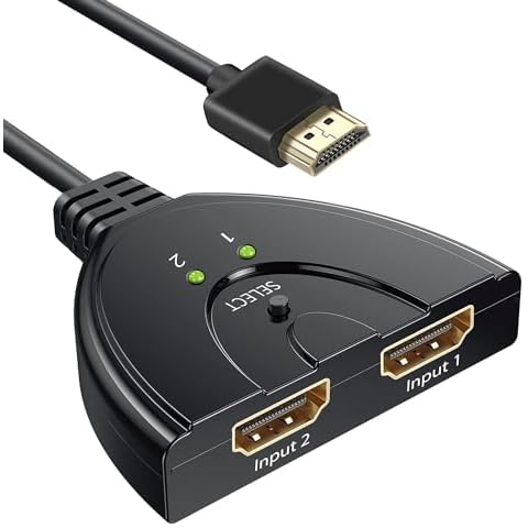 Herfair 2 In 1 HDMI Switch with 4K Support Cover