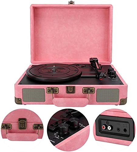 WENQJ Gramophone, Bluetooth Portable Valise Tourne-Disque 33/45/78 RPM Record Holder 3 + Speed + Turntable Record… - Les Beatles, Paul McCartney, John Lennon, RIngo Starr, George Harrison WENQJ Gramophone, Bluetooth Portable Valise Tourne-Disque 33/45/78 RPM Record Holder 3 + Speed + Turntable Record… – Image 4