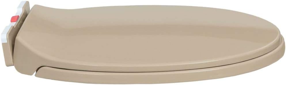 vidaXL Soft-Close Quick Release Oval Toilet Seat - Durable Polypropylene Material, Adjustable Width, Easy Installation and Cleaning, Suitable for All Standard Toilet Bowls - Beige
