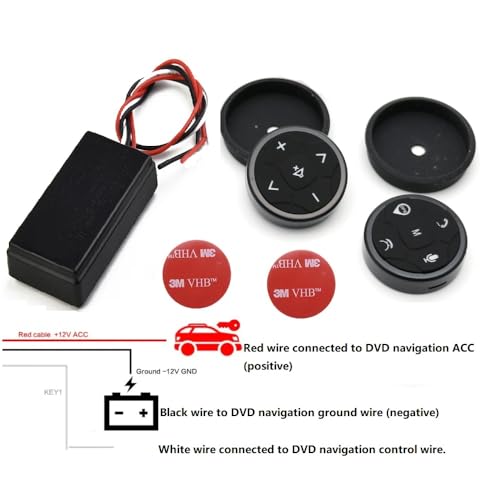 Image of Car Steering Wheel Control DVD Button Universal Wireless Android GPS Navigation Car Steering Wheel Remote Control Buttons