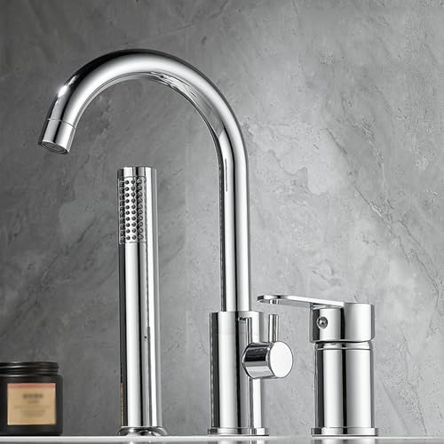 Mitigeur bain douche cascade à poignée rotative 360 en laiton LWX