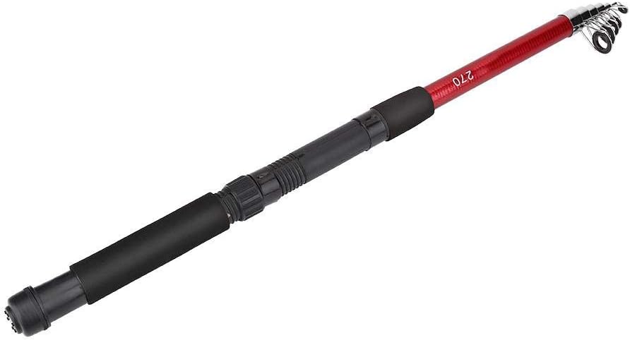 Asixx Fishing Rod, Outdoor Lightweight Telescopic Fishing Rod or Fishing Pole, Rod for Traveling, Camping, River and Pond Fishing(2.7m)