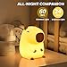 GEAMSAM Capybara Night Light, Cute Silicone Dimmable Nursery Nightlight, Rechargeable Bedside Touch Lamp for Breastfeeding Christmas Gifts Toddler Baby Kids Kawaii Room Decor