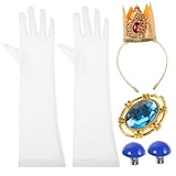 Ipetboom 1 Satz Partykleidung Prinzessin Gastgeschenke Ohrring Kronen Handschuhe Prinzessinnenkostüm Für Mädchen Prinzessinnenkostüm Für Kleinkinder Zubehör Schmuck Anziehen Stoff