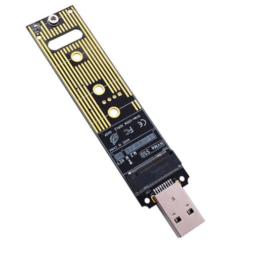 Streemaa M. 2 NVME SSD - USB 3.1 �A�_�v�^�[ - PCI-E - USB-A 3.0 �����R���o�[�^�[�J�[�h (USB3.1 Gen 2) 10Gbps ���x