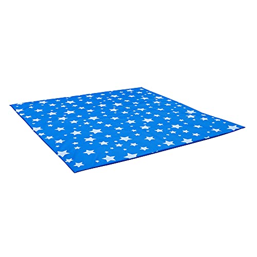 Children's Factory Starry Night Activity Mat, Foam Play Mats for Babies, Infants Playroom, Daycare, Preschool, Homeschool, Blue