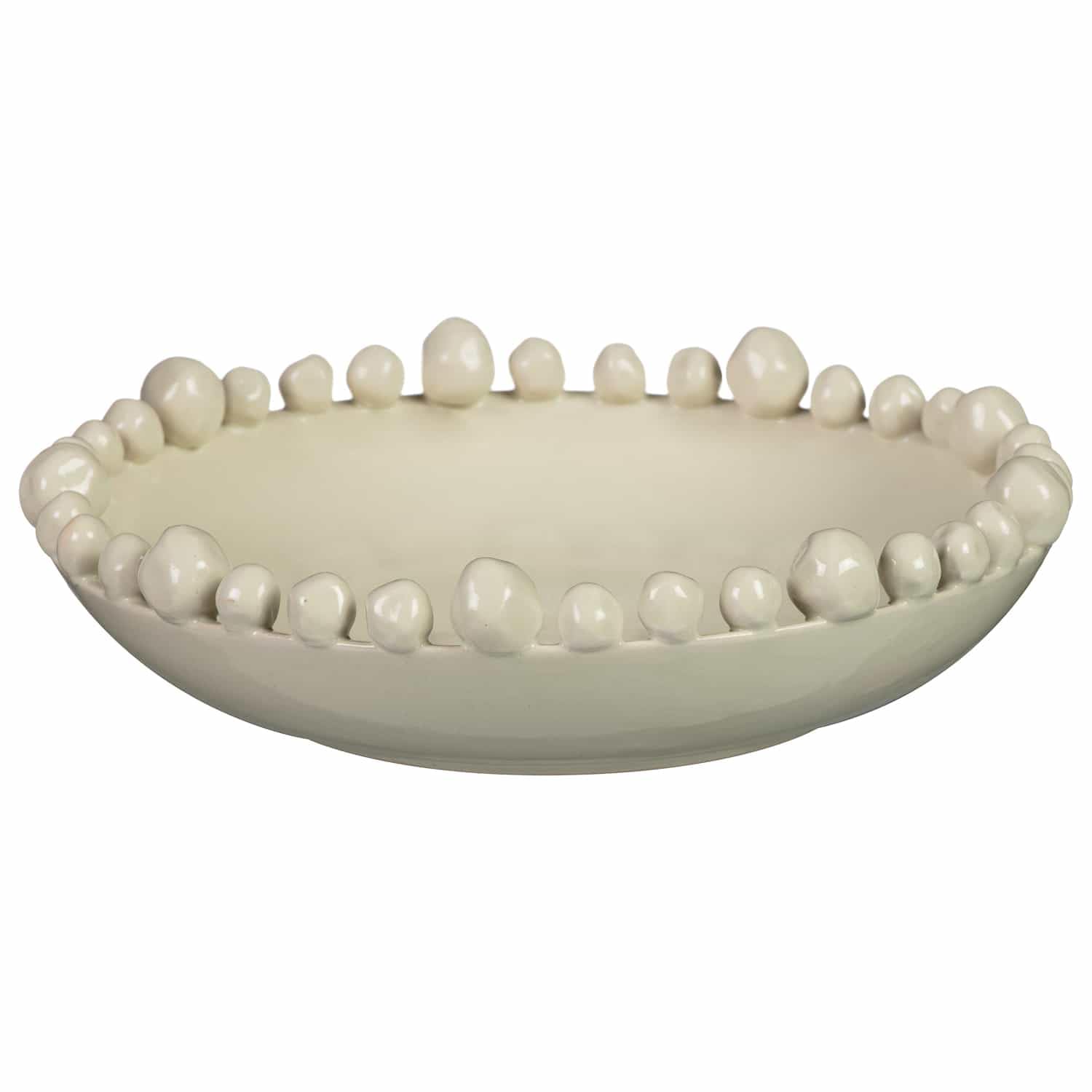New Raw Beauty Bobble Edge Ceramic Bowl, Give Your Space Some Timeless Elegance, Adds Texture and Artisanal Charm, Perfect for Placing On A Coffee Table, Sideboard, Or Mantelpiece.
