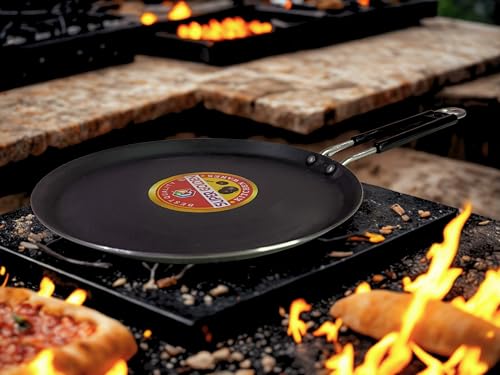 Pure Iron Heavy Induction Tawa for Roti/Chapati with Steel Handle | Premium Flat Bottom Induction Loha Tava with Health Benefits | Non-Toxic, No... - Image 4