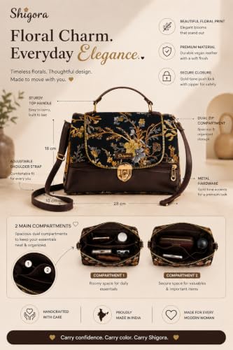 Image of designer Satchel Hand Bags for Women Stylish | cross body sling Bag | Purse | Travel | Office |for daily use /Birthday Gift for Wife /Mother | Rakhi Gifts for Sisters