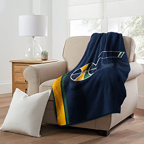 NORTHWEST NBA Polyester Sherpa Throw Blanket 50X60 inch, Utah Jazz