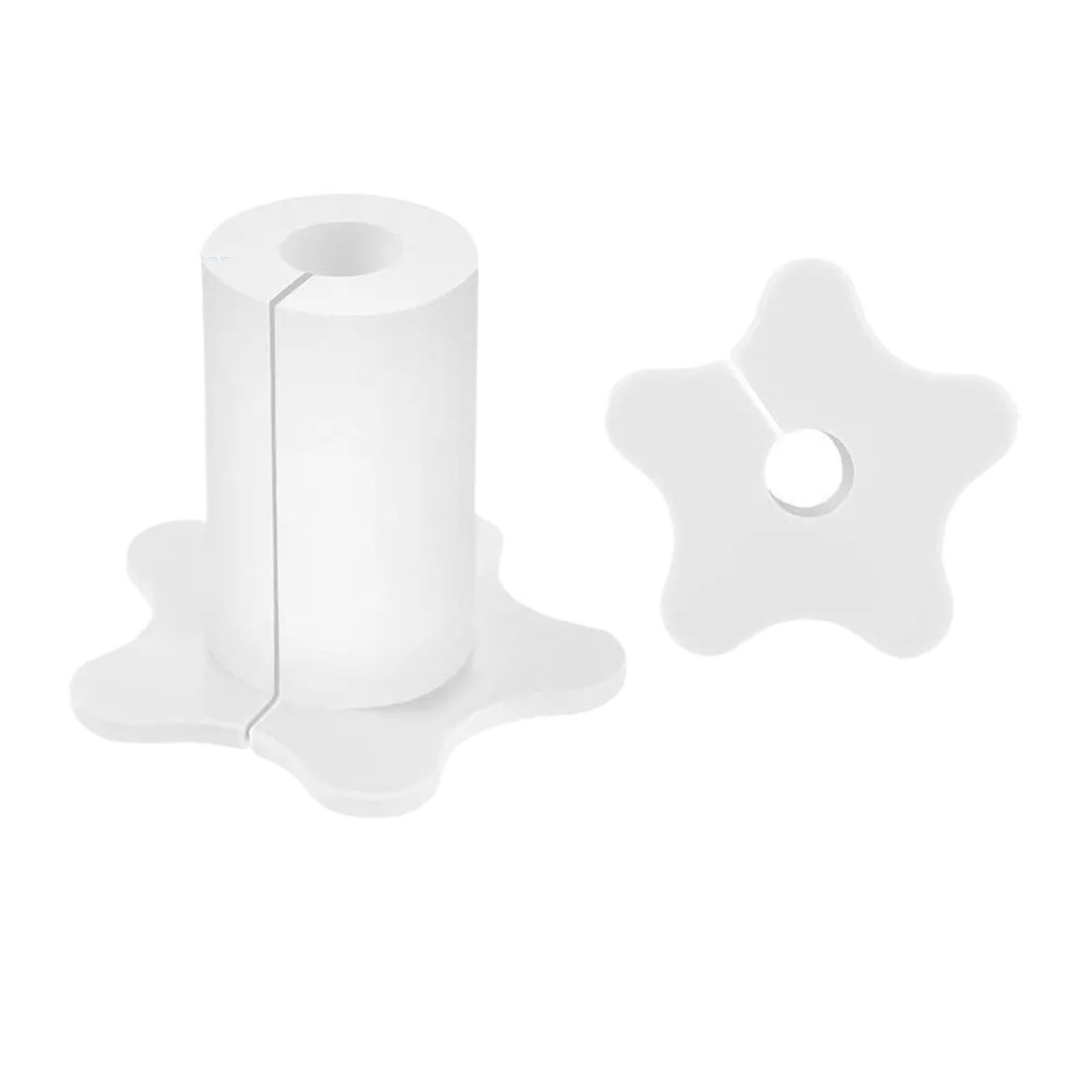 Maryear White Grommets 20Pcs Cable Hole Grommet Silicone Pass Through Wall Star-Shaped Wire Pass-Through Management Solution For Home(White)