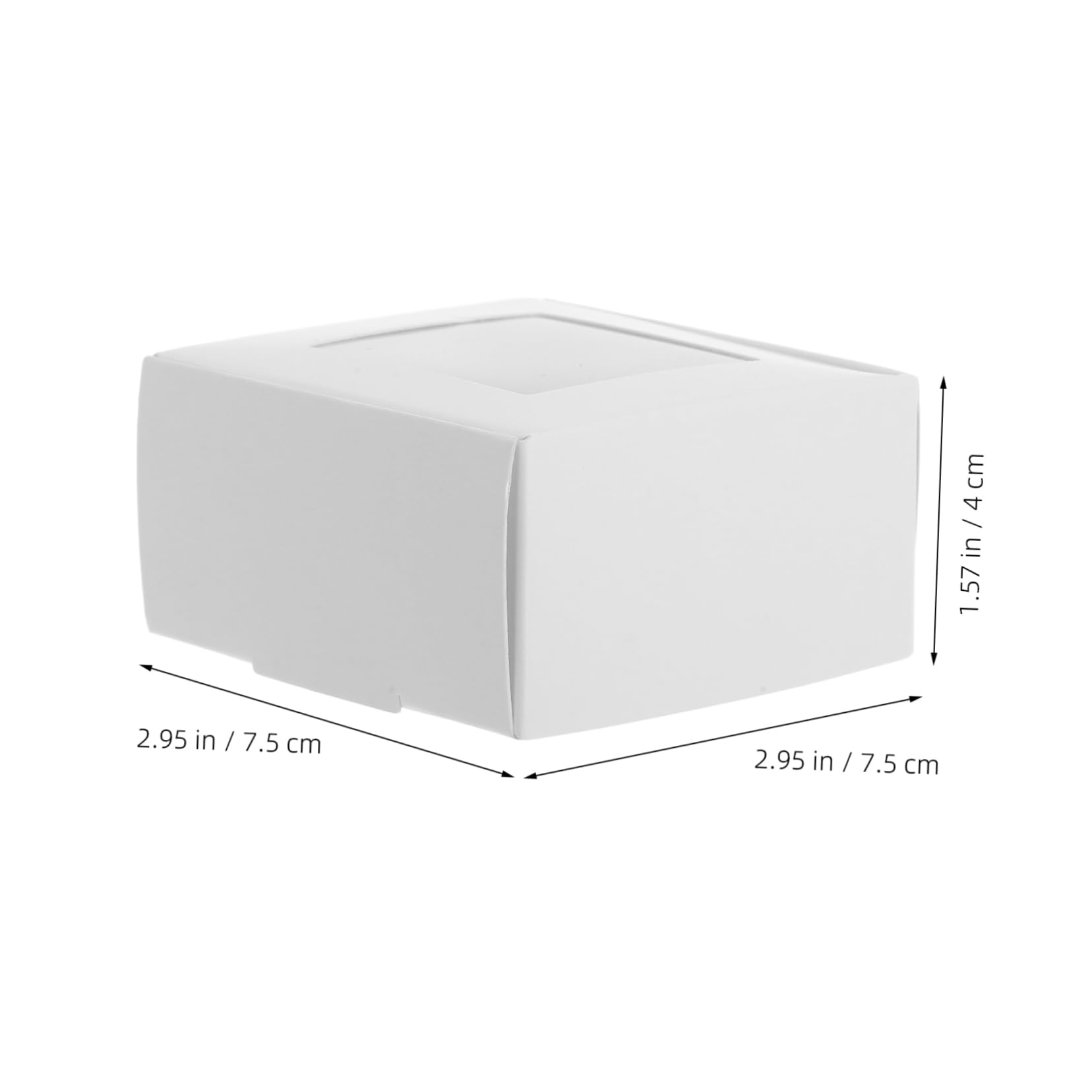 50 Pezzi Scatole di 7.5x7.5x4cm con Finestra Trasparente Scatole Quadrate e Accessori Confezione Elegante