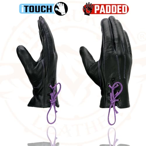 Image of Milwaukee Leather Women's Leather Lightweight Motorcycle Lined Driving Hand Gloves - X-Small