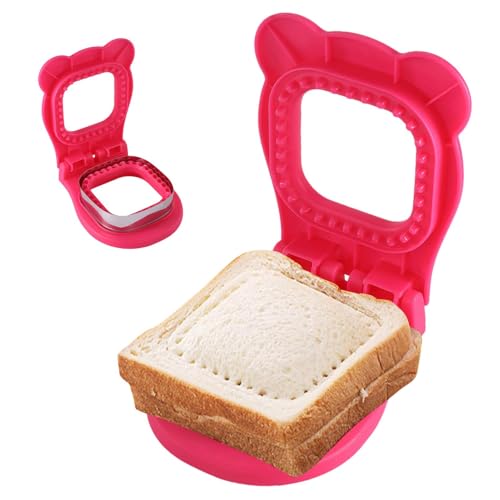 Cortador De Sandwich Para Almuerzo Para Niños - Caglier Sandwich Seater | Sellador De Panqueques Pan Sandwich | Cortador De Cookies No Crujientes Con Un Mecanismo Plegable Y Prensador | Sellador De