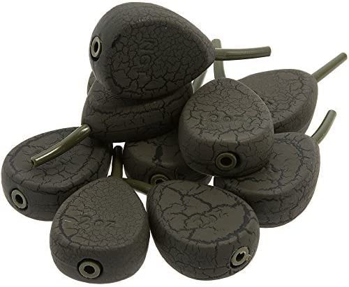 DNA 10x Inline Flat Pear Textured Casting Ledger Weights Carp Fishing Choose From: 1.5oz 2oz 2.5oz & 3oz (2.5oz)